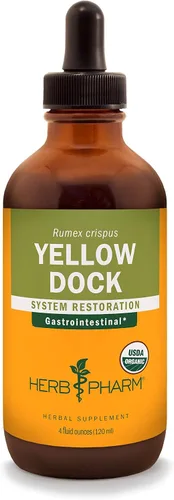 Vista 3 de Herb Pharm Extracto líquido de muelle amarillo para apoyo del sistema digestivo - 1 onza