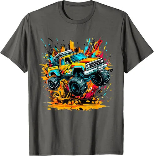 Vista 90 de Monster Trucks Are My Jam - Camiseta Monster Truck, Negro