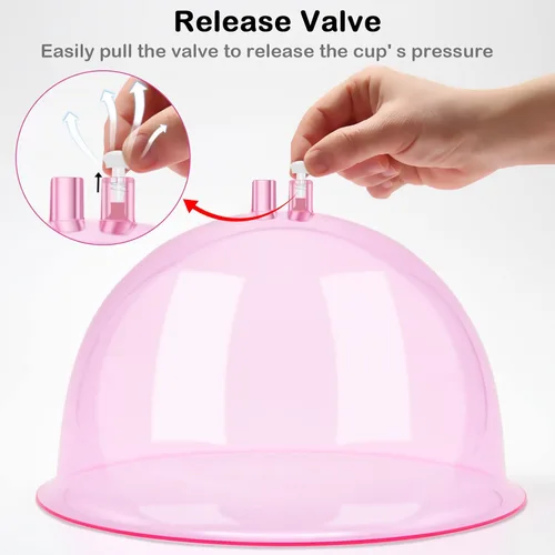 Vista 2 de weiwei Copas de terapia de vacío de glúteos en forma de L, ventosas en forma de trasero, 6.1 fl oz, accesorios para máquina de ventosas al vacío