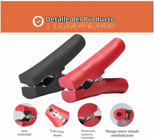 Vista 2 de ELFCULB Clips de Cocodrilo de Batería 10AWG 2FT a Terminal de O Ring Arnés, Cable de Desconexión Rápida con 5 Fusibles para Inversor de Carga