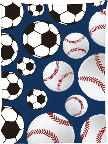 Vista 10 de Manta suave y acogedora con bandera de Estados Unidos de béisbol para niños, niñas, bebés, recién nacidos, manta de recepción de Navidad, 40 x 30