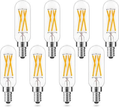 Vista 7 de Antique T8/T6/T25 LED Light Bulbs, 2 Watt(25W Equivalent), Warm White 2700K, E12 Small Candelabra Base, AIELIT Vintage Tube Edison Dimmable LED Bulb