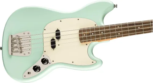Vista 4 de Squier Classic Vibe 60s Mustang Bass, verde surf, diapasón de laurel
