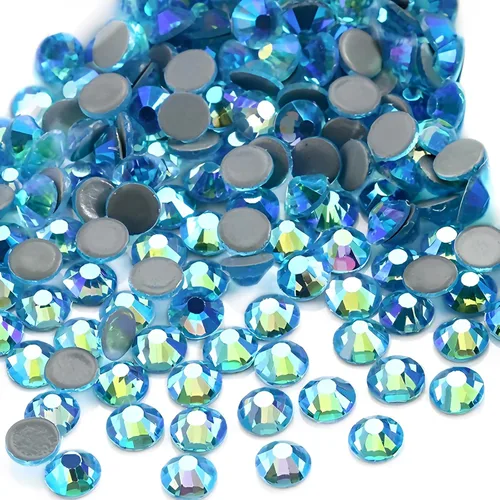 Vista 40 de Jollin Hot Fix - Diamantes de imitación de cristal con parte trasera plana, gemas de diamantes de imitación de 0.079 pulgadas
