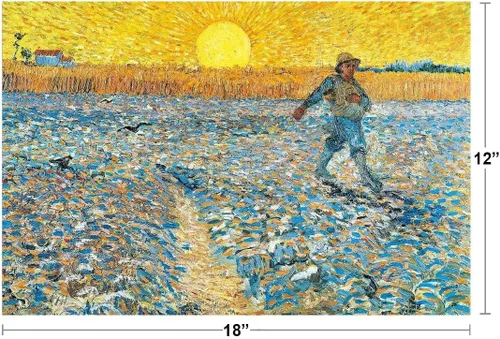Vista 3 de Vincent Van Gogh El sembrador 1888 Van Gogh Arte de pared Pintura estilo impresionista Naturaleza Primavera Flor Decoración de pared Paisaje Campo