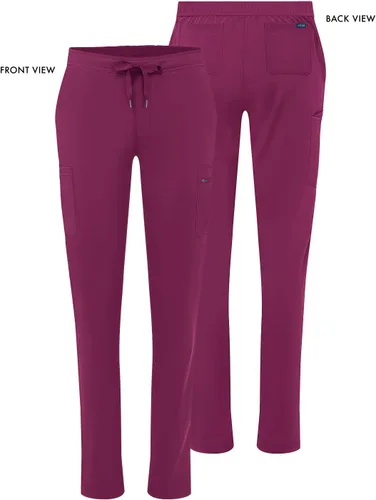 Vista 5 de Pantalones Adar Addition Scrubs, ropa quirúrgica, ajustados, con cordón, estilo cargo, para mujer