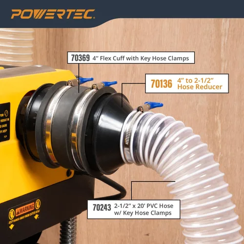 Vista 4 de POWERTEC 70136 cono reductor de 4" a 2-1/2".