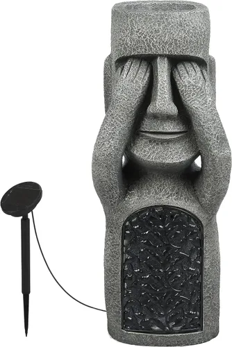 Vista 9 de LuxenHome - Estatua de luces solares de 21 pulgadas para exteriores, juego