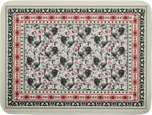 Vista 11 de Tapete de secado de platos de cabaña rústica, tapete escurridor de vida silvestre de oso del bosque, alce, 18 x 24 pulgadas, almohadilla escurridor