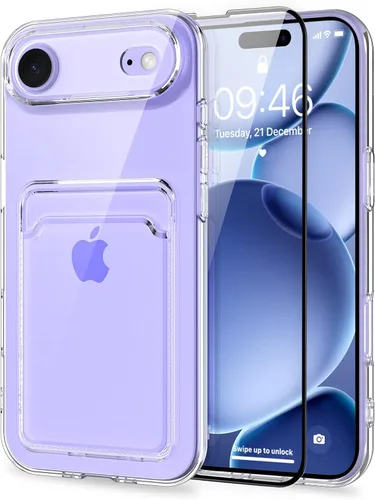 Vista 31 de MZELQ Compatible con iPhone 11 Funda TPU Soporte para Tarjetas Cubierta de Billetera, Protección de Cámara + Protector de Pantalla Funda Suave