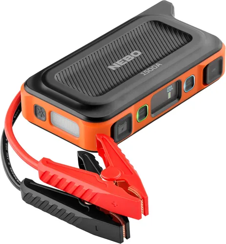 Vista 4 de NEBO Assist 1000XP - Arrancador portátil de batería de coche Caja de arranque de 24.4Wh, reinicia coches y vehículos todo terreno de 12V, 25