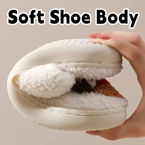 Vista 3 de Zapatos casuales para parejas, lindas pantuflas para mujeres y hombres, pantuflas de forro polar de dibujos animados, pantuflas de felpa