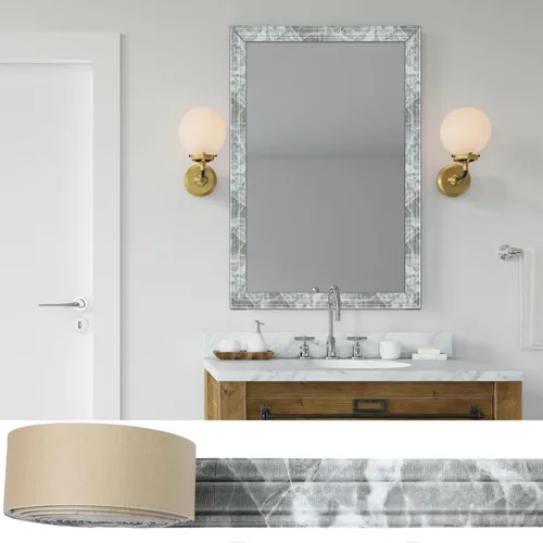 Vista 16 de Moldura de espuma autoadhesiva de 90 x 3.1 pulgadas, borde de papel tapiz de corona flexible, líneas de bordes de pared 3D, base de pared de espuma