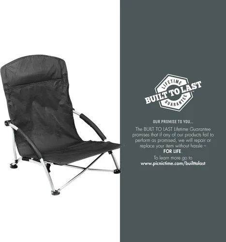 Vista 8 de NFL Tranquility - Silla de playa con bolsa de transporte, silla de playa baja para adultos, silla de césped baja