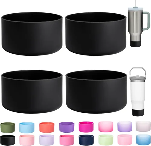 Vista 21 de LONPARRY 4-Pack Silicone Boot for Stanley 40 30OZ Cups, Boots for Stanley Cup 30 40oz Accessories,Non-Slip Rubber Bottom Protector Cover,Noise
