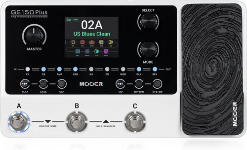 Vista 9 de MOOER GE150 Pedal Multiefectos de Modelado de Amplificador de Guitarra Eléctrica Procesador Portátil de Múltiples Efectos con Expresión y Carga IR