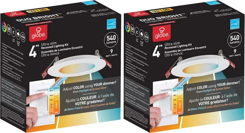 Vista 8 de Globe Electric 91415 DuoBright - Lámpara empotrable (4 pulgadas), color blanco
