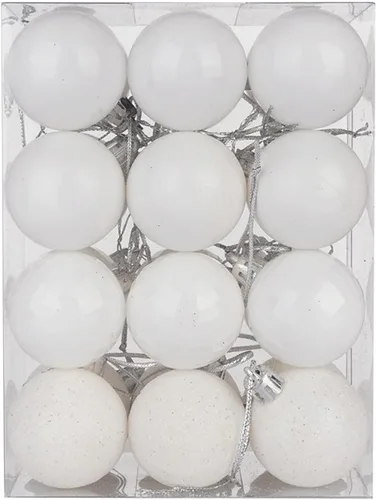 Vista 12 de Esferas colgantes para árbol de Navidad, 24 adornos irrompibles, plástico de 1.6 pulgadas, irrompible, Navidad, boda, fiesta, vacaciones, Negro