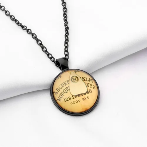 Vista 5 de FEELMEM Ouija - Collar con colgante de tablilla de Ouija collar con colgante de plancheta tablero de espíritu joyería de Ouija regalo de Ouija Metal