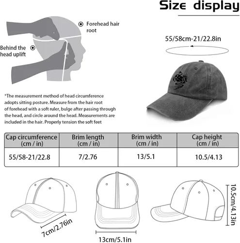 Vista 3 de Baseball Cap Bone Frog Baseball Cap, Vintage Hat for Men