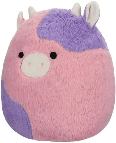 Vista 5 de Squishmallows Patty Cow oficial de Jazwares de 12 pulgadas, rosa y morado Fuzz-A-Mallows