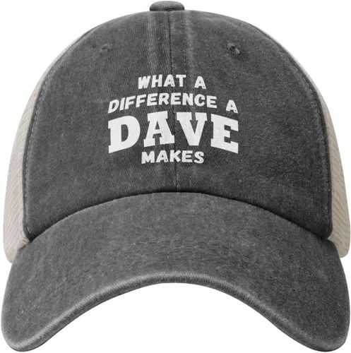 Vista 22 de What A Differences A Dave Makes Hat Gorra de béisbol Sombreros para hombres Sombrero ajustable
