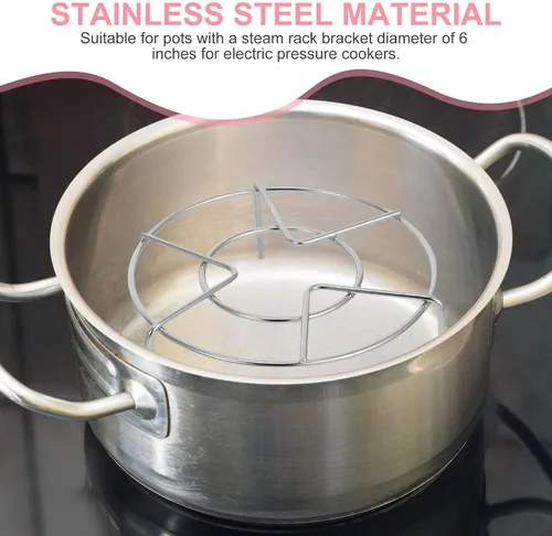 Vista 3 de 3pcs Stainless Steel Steamer Rack, 6 Inch Tripod Design for Cookers
