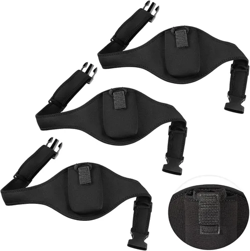 Vista 5 de Weewooday Paquete de 1 cinturón de micrófono para instructor de fitness, soporte para cinturón de micrófono, bolsa de cintura para teatro, altavoz