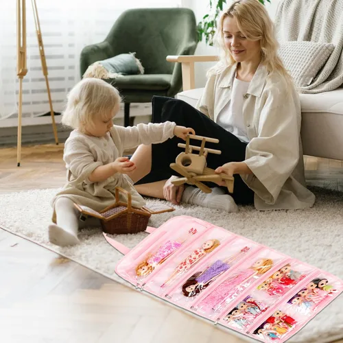 Vista 4 de Bolsa de Almacenamiento para Muñecas de Juguete, Estuche de Transporte Compatible con LOL Surprise Toys Dolls Omg, Organizador Colgante Bolsa