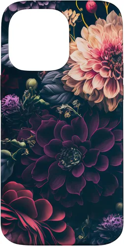 Vista 21 de Dahlia Flower Moody Dark Floral Pink and Purple Pattern Case for iPhone 17