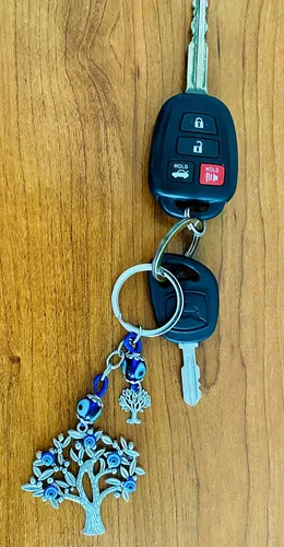 Vista 4 de LUCKBOOSTIUM Evil Eye Keychain & Protection, Evil Eye Car Hanging Ornament, Rear View Mirror Accessories, Home Decor