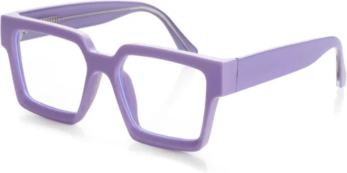 Vista 12 de Kursan Gafas cuadradas negras para mujeres y hombres, lentes transparentes de gran tamaño con marco grueso