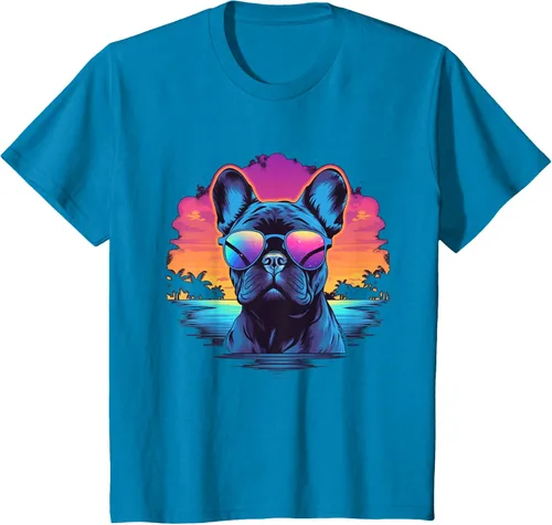 Vista 36 de Camiseta de perro Bulldog Francés para hombres y mujeres, Negro