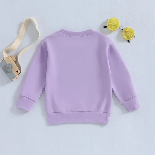 Vista 6 de Hnyenmcko Sudadera con estampado de letras Wlid Like My Curls para niños pequeños, para otoño e invierno, de 1 a 6 años
