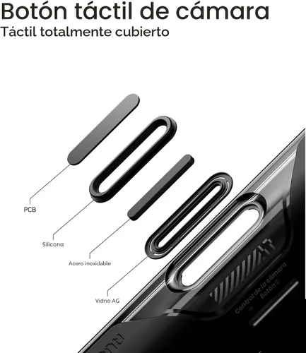 Vista 5 de Aulumu A17 Funda Magnética Térmica para iPhone 17 Pro CoolHyper con Control de Cámara Tecnología IMD Compatible con Magsafe Toque gris