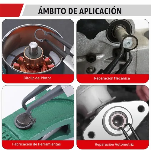 Vista 6 de Juego de alicates de anillo a presión de 7 pulgadas, 4 alicates de anillo