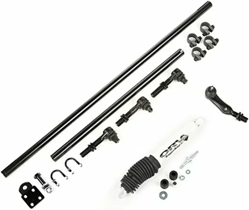 Vista 2 de Rugged Ridge Kit de dirección, amortiguador, resistente 18050.88 Compatible con Jeep Cherokee, Grand Cherokee y Wrangler 4.0L 1984-2006