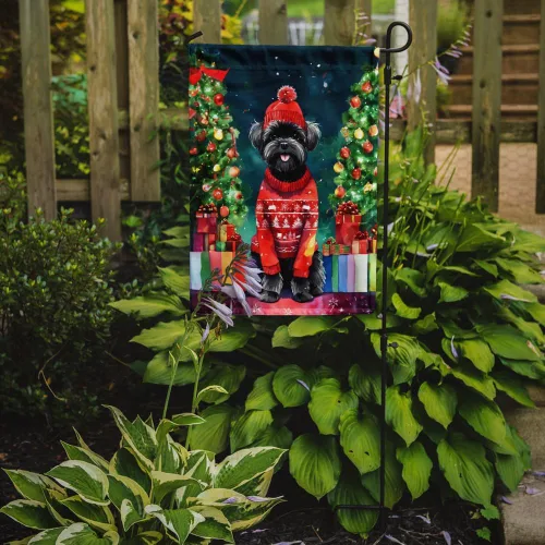 Vista 2 de Caroline's Treasures DAC3321GF Bandera de Jardín Navideña de Affenpinscher Bandera de Buzón Bandera Decorativa de Patio Banner Exterior Arte