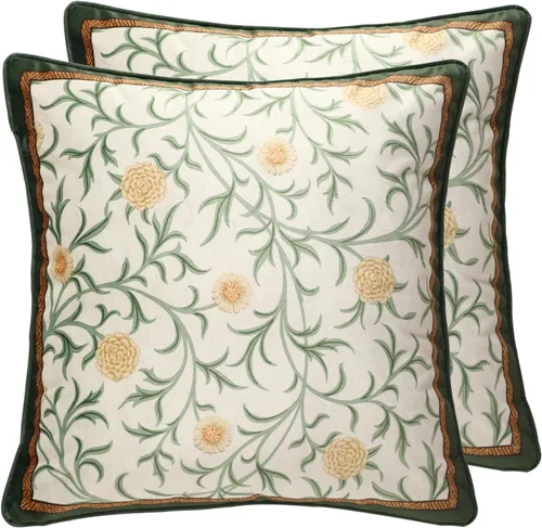 Vista 31 de patdrea Funda de almohada de terciopelo francés de diseño, 18 x 18 pulgadas Aviario