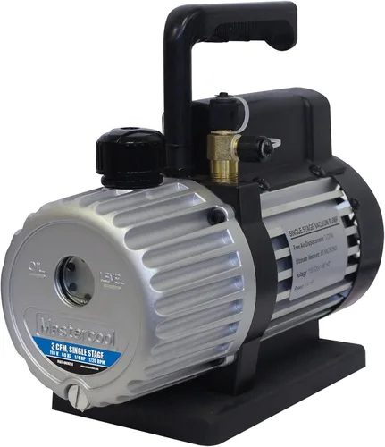 Vista 11 de Mastercool 90059-BL Serie Negra Bomba de vacío de fase única de 1.8 CFM con motor protegido térmicamente, ventilador de alto volumen y válvula