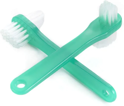 Vista 8 de McKesson Cepillos para dentaduras postizas de 2 caras, verde, 144