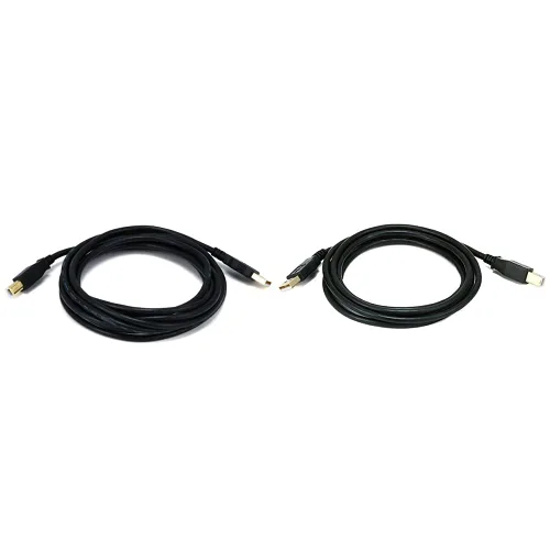Vista 5 de Monoprice 105436 - Cable USB 2.0 de 0.45 m, de USB 2.0 A macho a B macho 28/24AWG (chapado en oro), color negro