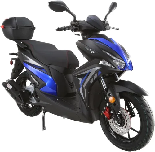 Vista 3 de HHH SPIDER 200 EFI Motocicleta de calle para adultos, scooter de 200cc totalmente automática de lujo para adultos (ROJO)