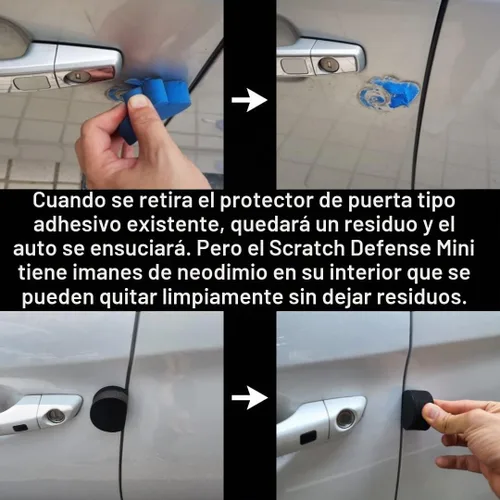 Vista 5 de Scratch Defense Mini 2 unidades, protector de golpes para puerta de automóvil, protector magnético extraíble para borde de puerta de automóvil