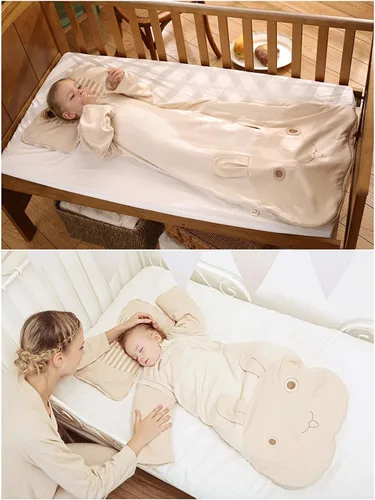 Vista 5 de Saco de dormir orgánico para bebé, manta de manga desmontable para otoño