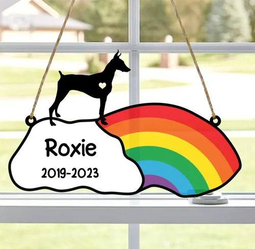 Vista 104 de LOVELYPOD Rainbow Bridge - Regalos conmemorativos para mascotas, regalos conmemorativos para perros afganos por pérdida de sabueso afgano, regalo