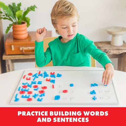 Vista 6 de Educational Insights Imanes alfa minúsculas codificados por colores, juego de 42 letras minúsculas magnéticas: perfecto para la escuela en casa
