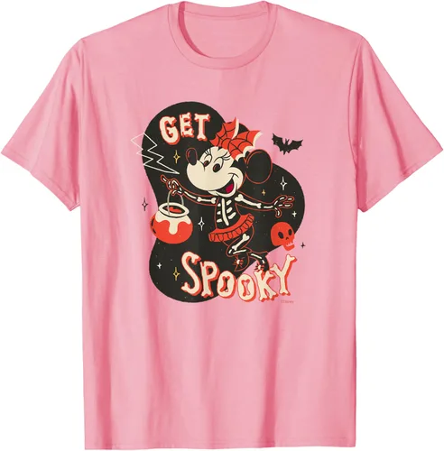 Vista 77 de Disney Disfraz de esqueleto de Minnie Mouse para Halloween, camiseta espeluznante Negro