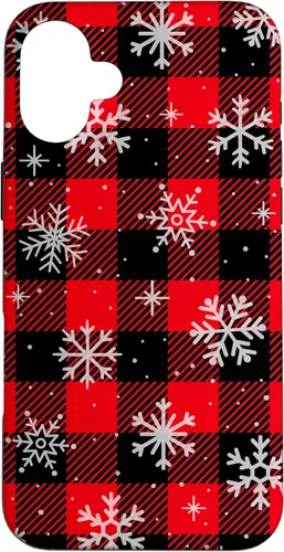 Vista 22 de iPhone 13 Copos de nieve caída nieve nieve Navidad invierno rojo cuadros caso