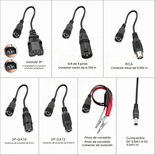 Vista 4 de Cargador de batería de plomo ácido de 24V 3A para Razor E100 Ground Force (no para baterías de iones de litio)